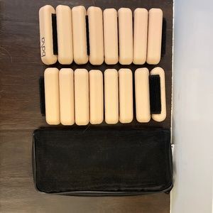 One set of beige 2lb Bala weights